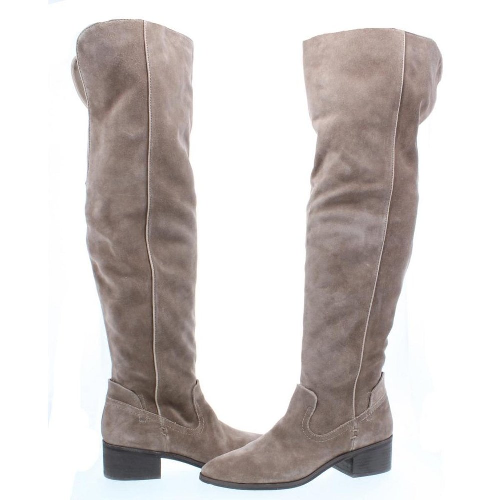 Dolce Vita Kitt Over The Knee Boots Grey/Gray Suede